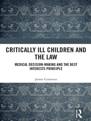 cover image of Critically Ill Children and the Law